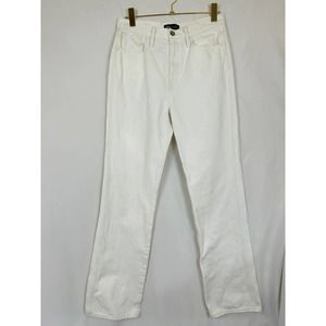 J.Crew Jeans Women's Size 29 White Denim Straight Leg 5-Pockets 100% Cotton